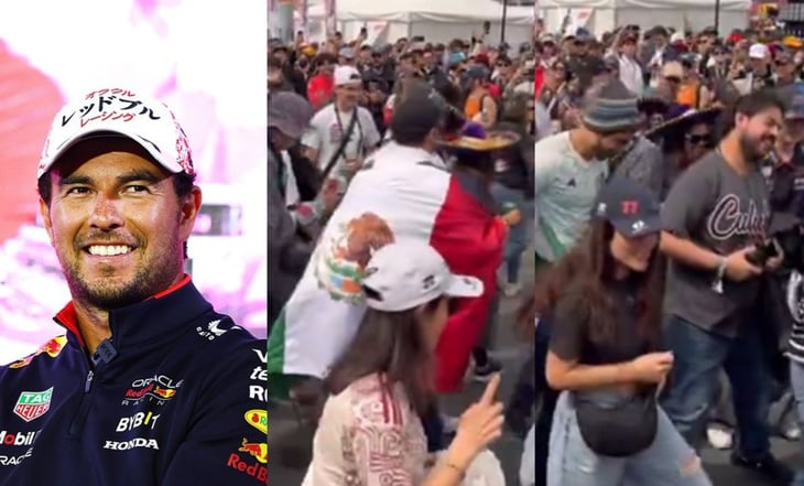 Mexicanos bailan ‘Payaso de Rodeo’ en el GP de Japón donde apoyan a Checo Pérez