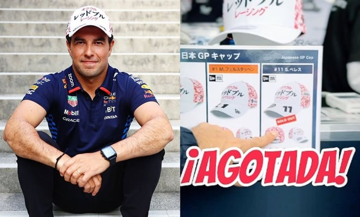 Gorras de Checo Pérez se agotan en el GP de Japón
