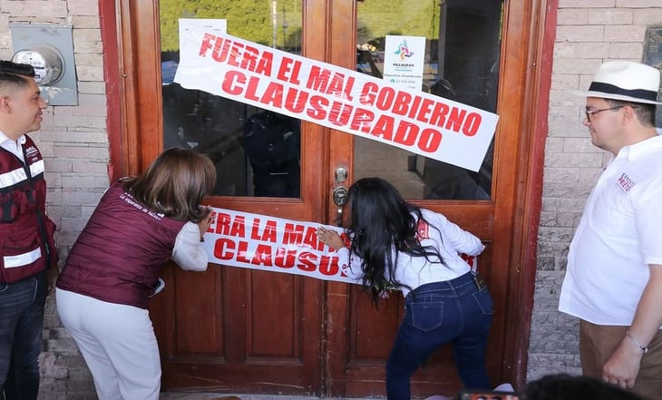 Morenistas cierran presidencia de Villagrán, Guanajuato