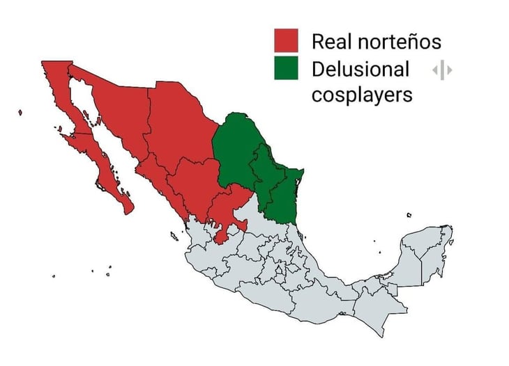 ¿Coahuila no se considera parte de la región norteña? Un meme se ha vuelto viral  y sugiere que se deberían tomar clases de geografía
