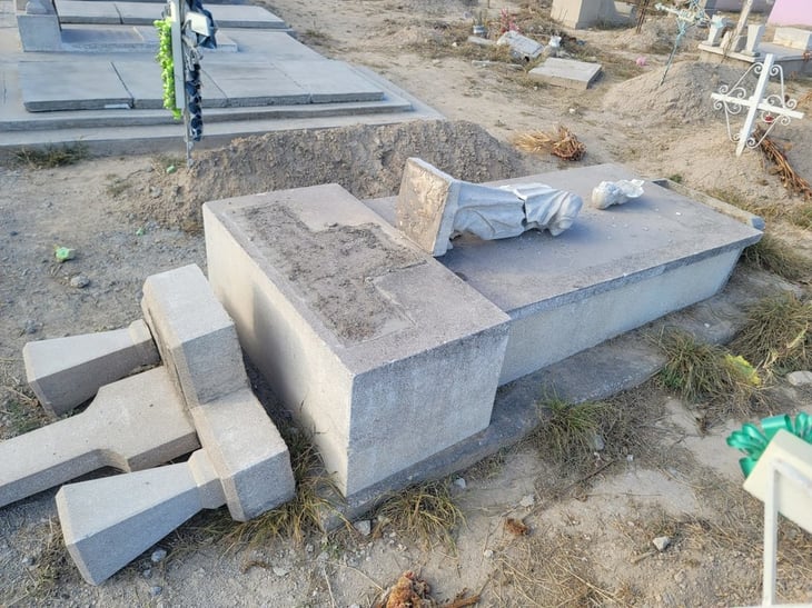 Panteón Guadalupe de Monclova sigue registrando vandalismo y robos en lápidas