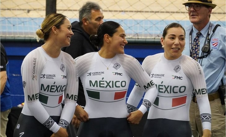 Jessica Salazar, Daniela Gaxiola y Yuli Verdugo ganan medalla de plata en la Copa de Naciones de Ciclismo
