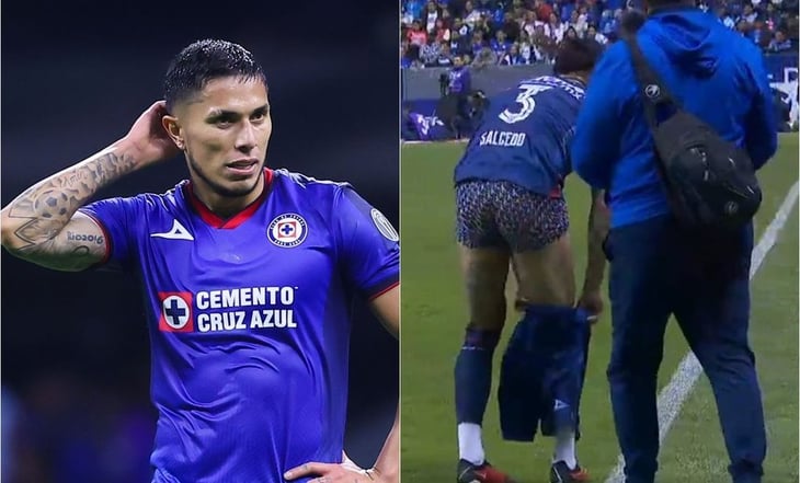 Carlos Salcedo se desviste en pleno partido entre Puebla y Cruz Azul