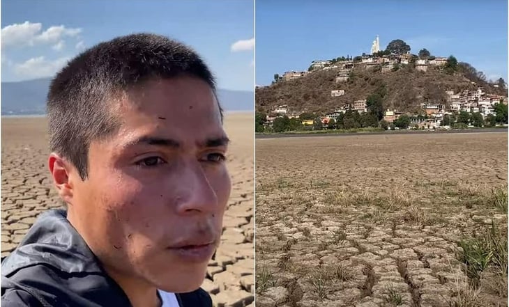 Youtuber muestra Lago de Pátzcuaro desértico; casi llega caminando a Janitzio, Michoacán