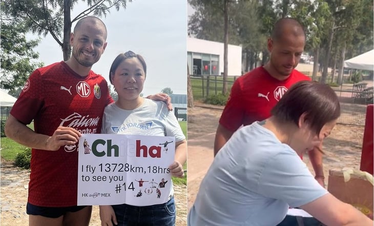 Fan de Chicharito viaja desde Hong Kong para conocer al atacante