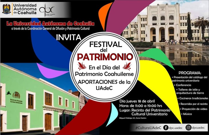 La UAdeC aprovechará el Día del Patrimonio Coahuilense para difundir la riqueza cultural del estado