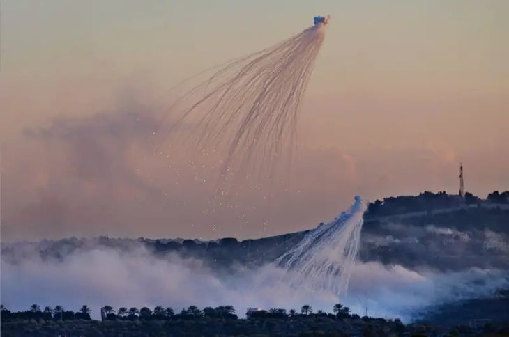 Israel lo usa fósforo blanco en ataques en Líbano