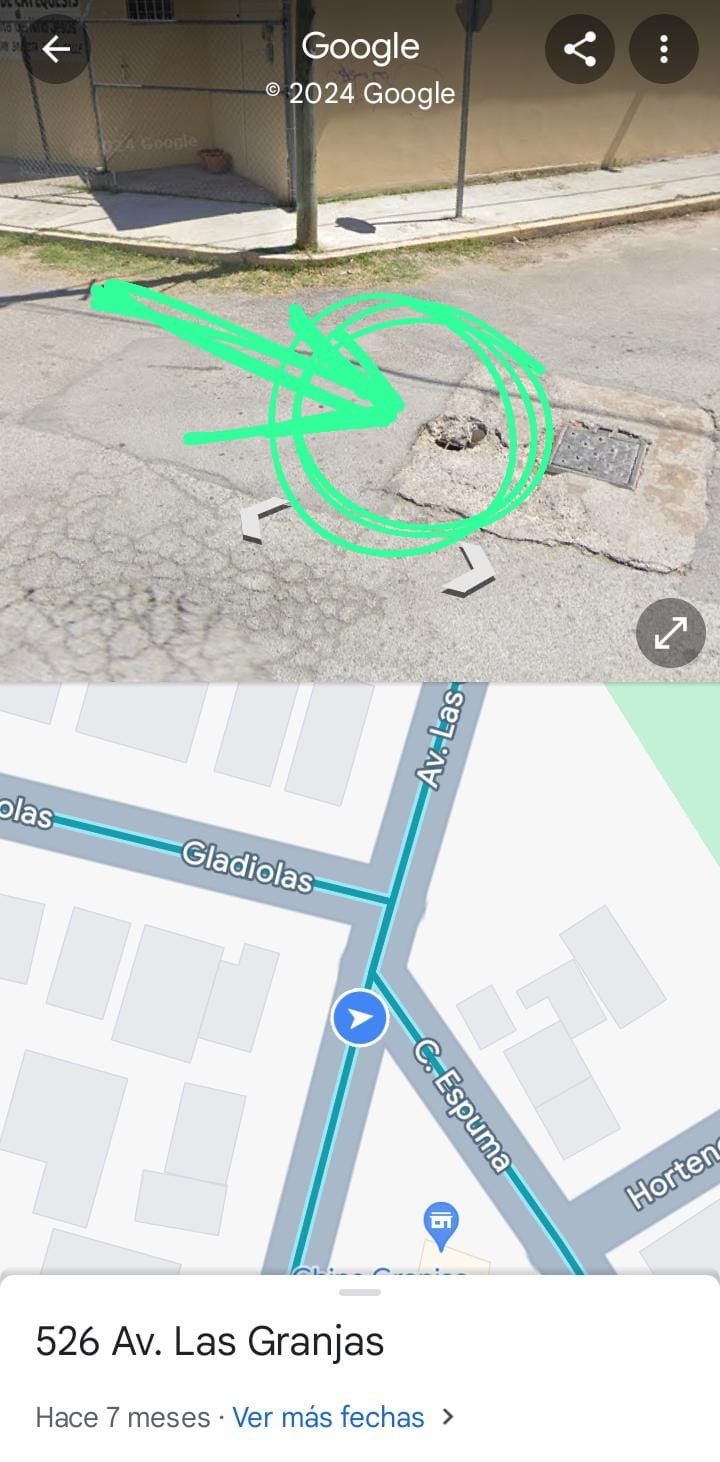 Pozo de alcantarilla puede ser ubicado por ¡Google Maps!