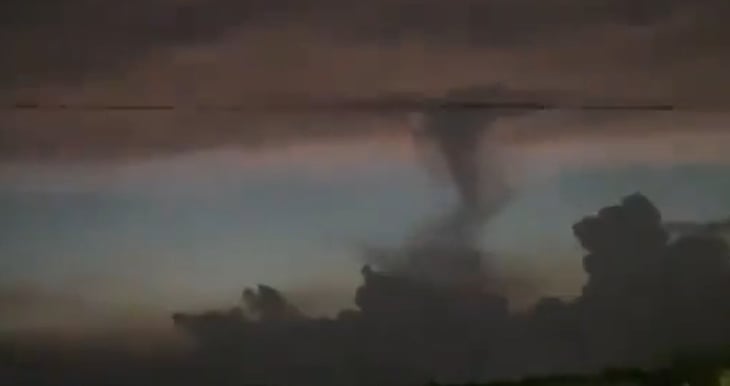 Grabaron un video de un tornado en la zona rural de Zaragoza y Morelos, Coahuila