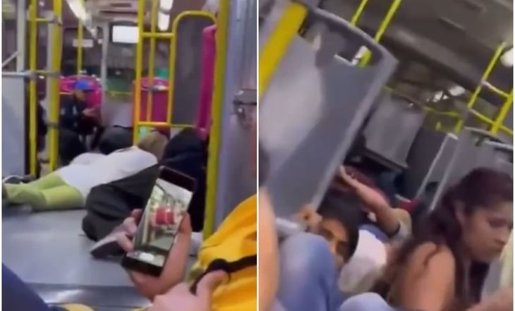 VIDEO: '¡Arránquele wey!' Pasajeros captan balacera en plena línea 6 del Metrobús