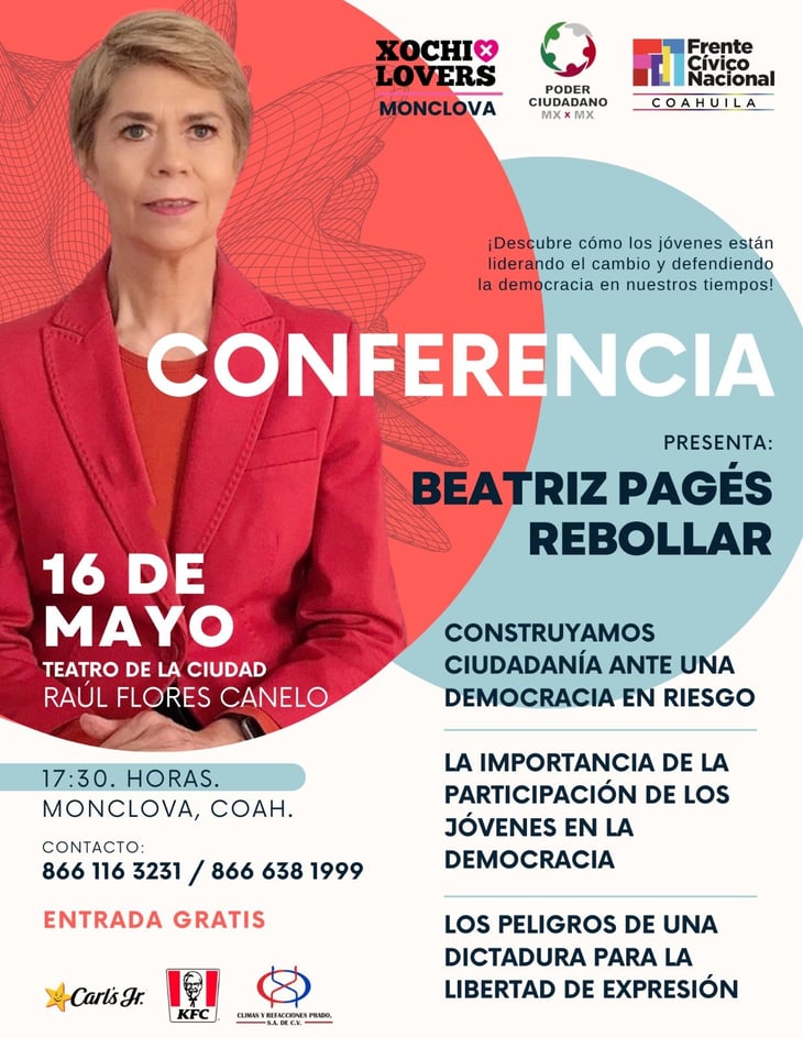 Beatriz Pagés cancela conferencia en Monclova