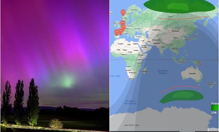 Auroras boreales: El mapa que indica dónde ver el fenómeno atmosférico en tiempo real