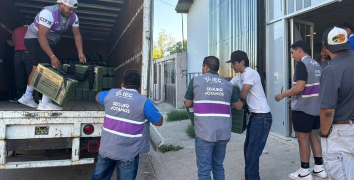 Ha llegado el material electoral a Acuña y está siendo resguardado por elementos de la Policía Estatal de Coahuila
