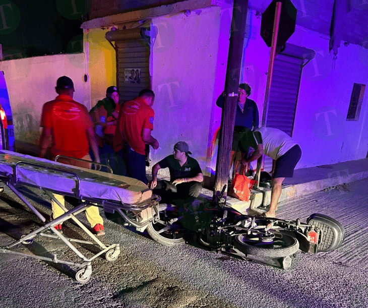 Motociclista termina lesionado tras ser embestido por un auto en Monclova