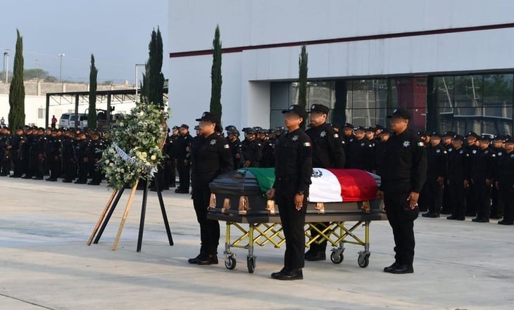 Despiden con honores al Policía 'A' Óscar David Banda Porras en Tamaulipas