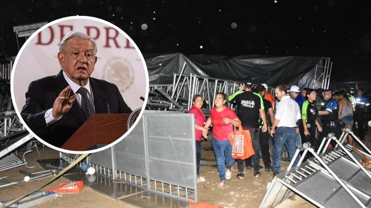 AMLO expresa su pésame a familiares de víctimas durante evento de MC en Nuevo León