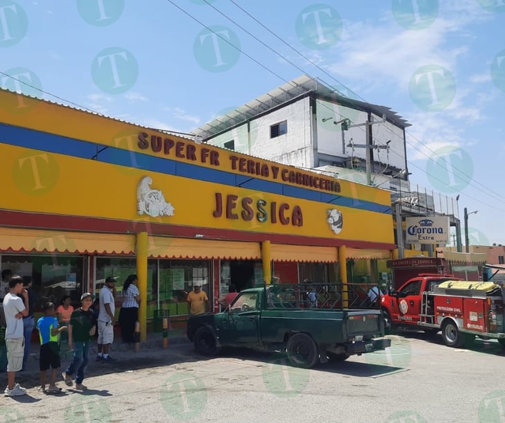 Alarma incendio en Super Jessica al oriente de Monclova