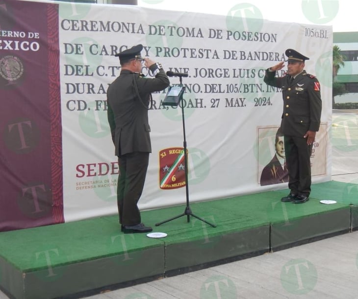 SEDENA realiza ceremonia de Toma de Posesión del 105 Batallón de Infantería en Frontera
