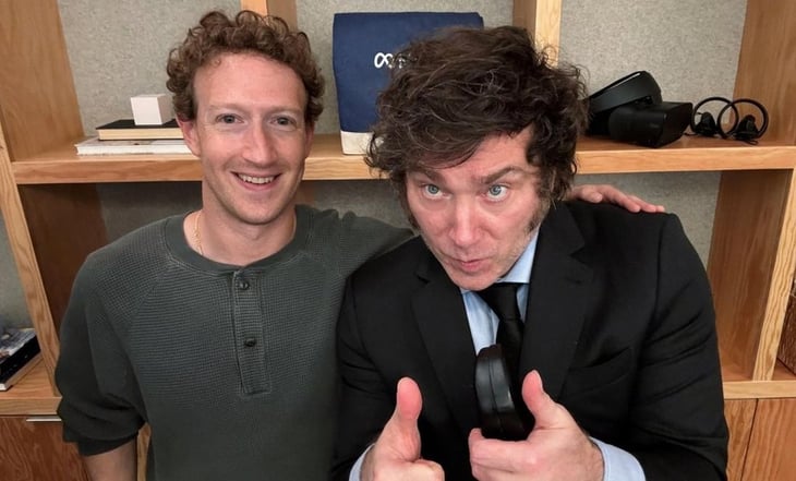 Javier Milei se reunió con Mark Zuckerberg, en medio de su gira en busca de inversiones