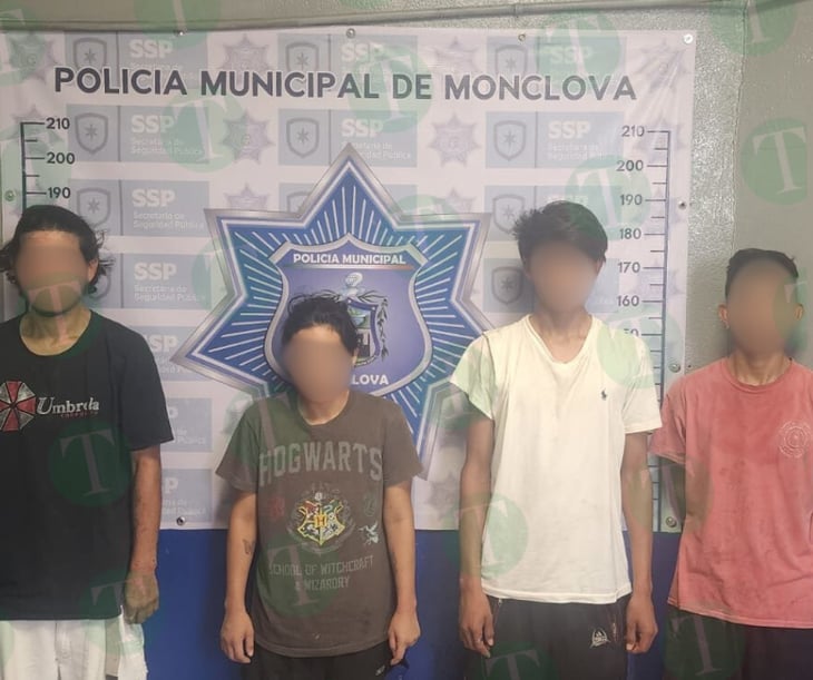 Capturan a cuatro ladrones en Villas del Norte de Monclova