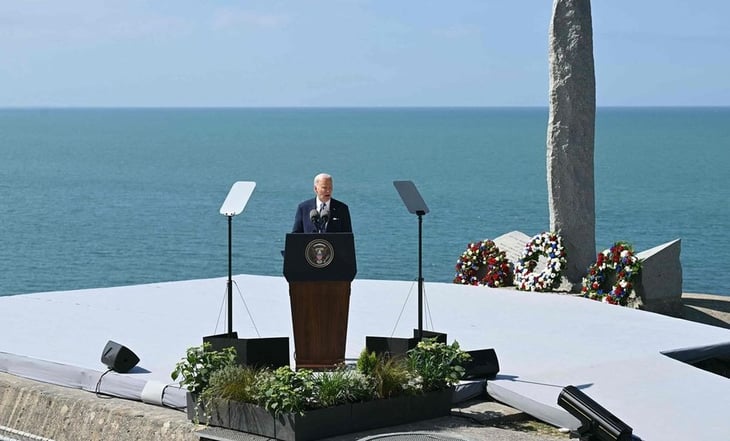 'Me niego a creer que la grandeza de Estados Unidos pertenece al pasado', dice Biden en Francia