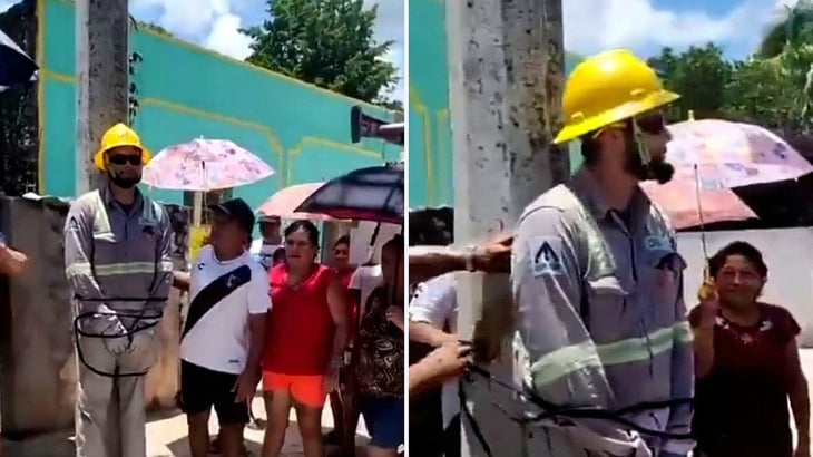 Retienen a empleados de la CFE por apagones en Mulchechén, Yucatán
