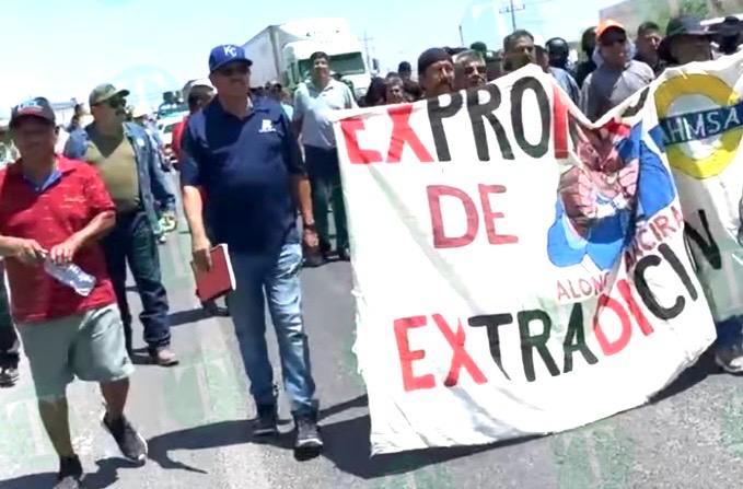 Guadalupe Céspedes en manifestación de obreros es cuestionado