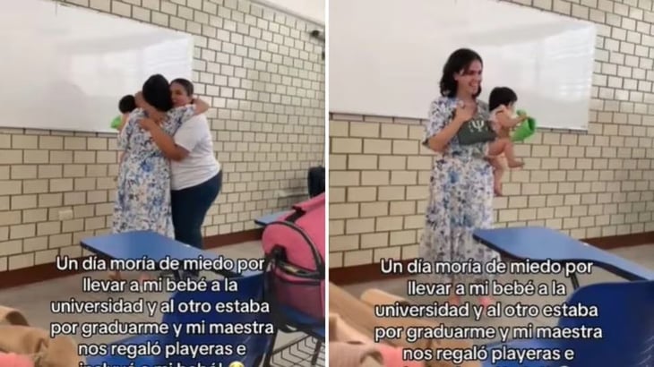 Maestra se gana el cariño del internet por reconocer a una alumna que ya es mamá