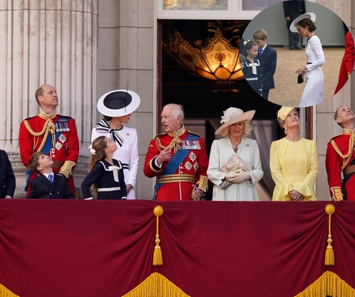  La princesa Kate Middleton reaparece junto a la familia real en el balcón de Buckingham