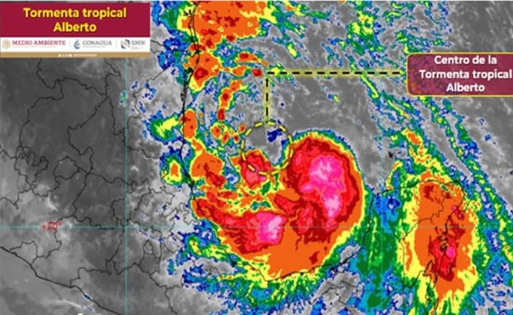 Se forma la tormenta tropical 'Alberto'; prevén su ingreso a tierra en las próximas horas
