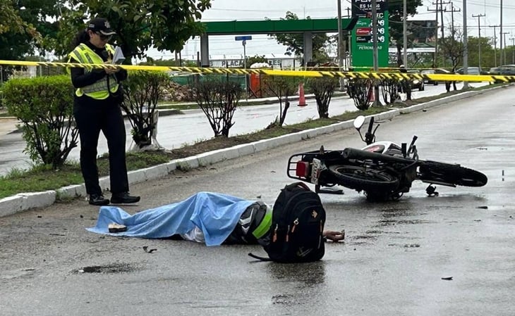 Trágica jornada de accidentes viales en Yucatán; motociclista pierde la vida y arrollan a un hombre
