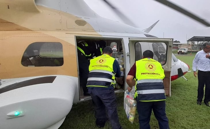 Reportan traslado aéreo de una persona enferma del municipio de Hidalgo, Tamaulipas