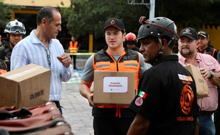 Samuel García supervisa reparto de ayuda humanitaria a comunidades afectadas por 'Alberto'