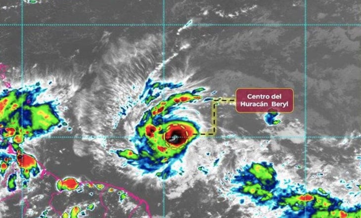Huracán Beryl se aproxima a Quintana Roo; se espera de categoría 1 o 2