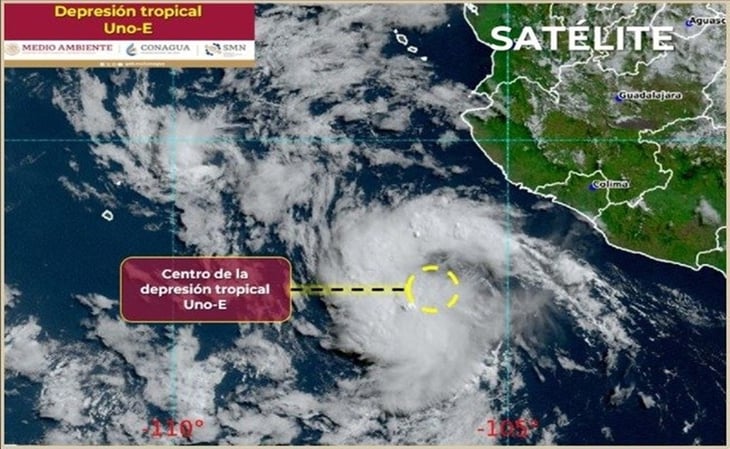 Depresión tropical Uno-E en el Pacífico amenaza con fuertes lluvias