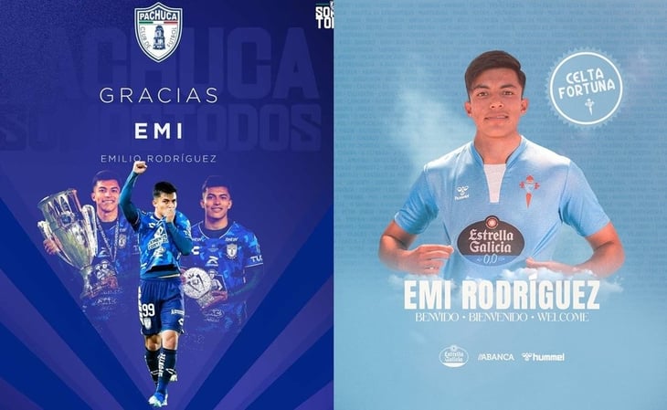 Pachuca anunció la venta del canterano Emilio Rodríguez al Celta de Vigo