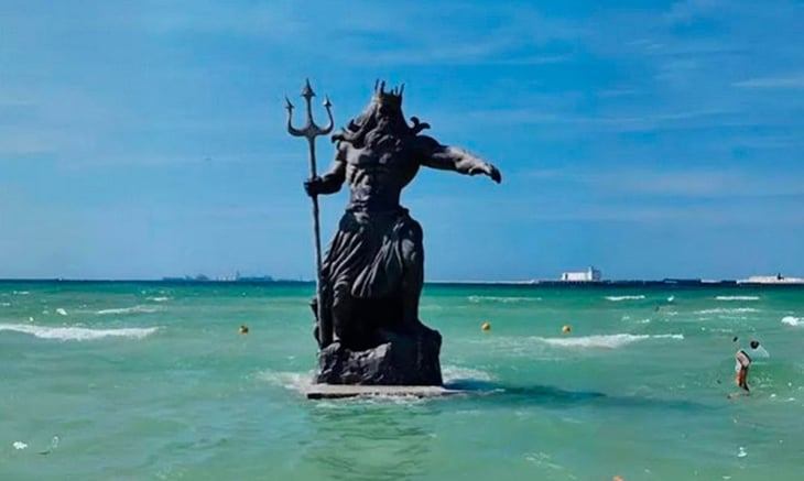 Cae Poseidón en Puerto Progreso... lo clausura Profepa 