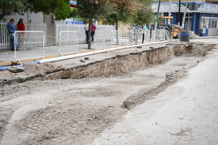 Avances en obras de drenaje en la avenida López Mateos y la calle Anáhuac