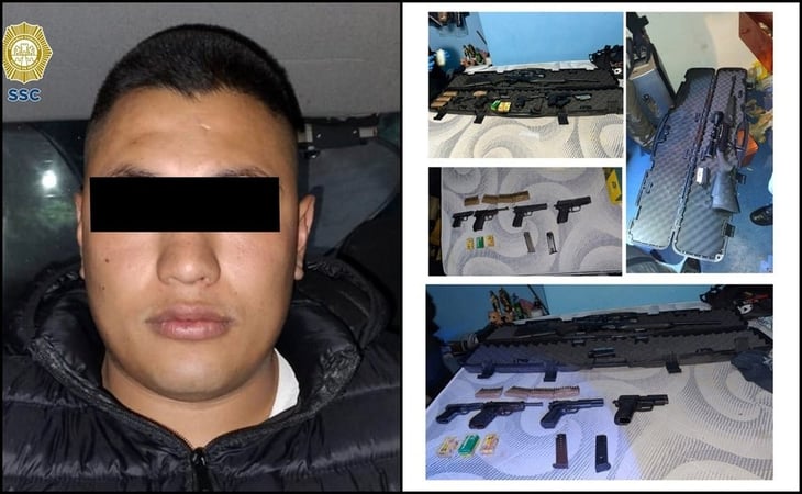 Policías catean inmueble usado para la venta de armas de fuego en Iztapalapa