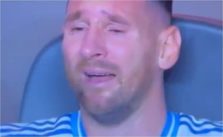 Messi rompe en llanto al salir lesionado de la final de la Copa América