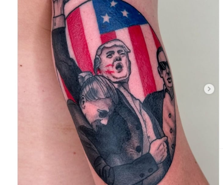 Fans de Trump se tatúan escenas del atentado contra el candidato republicano