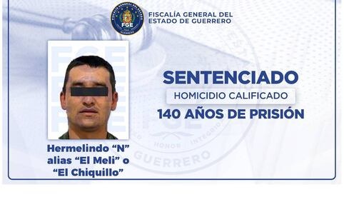 140 años de prisión a Hermelindo 'N' por 7 homicidios en Coyuca de Catalán