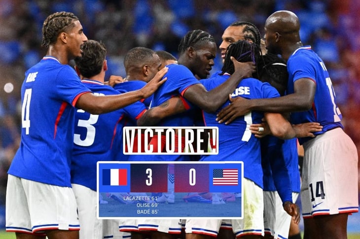 Francia golea a Estados Unidos en el torneo varonil de futbol en Juegos Olímpicos