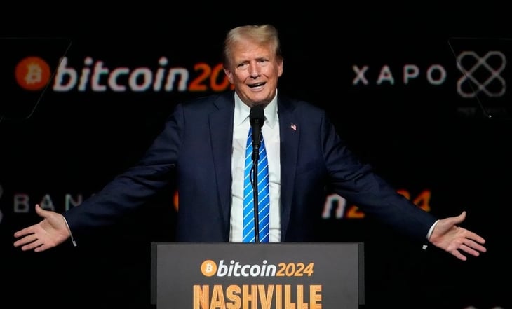 Trump promete reserva nacional de bitcoin si gana elecciones de EU