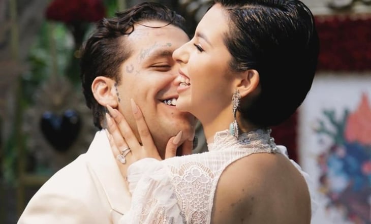 Revelan nuevo video de la boda de Christian Nodal y Ángela Aguilar