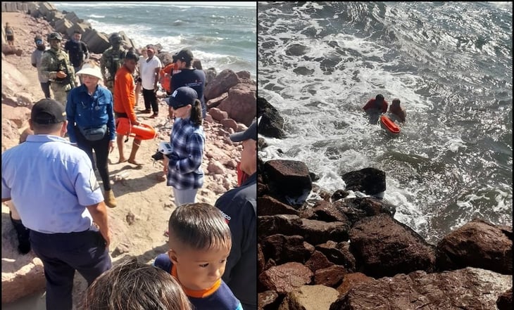 Rescatan a turista de morir ahogado en playas de Guasave, Sinaloa