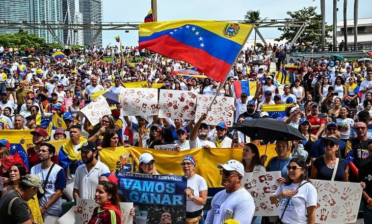 Venezolanos en Miami protestan contra el 'robo electoral'