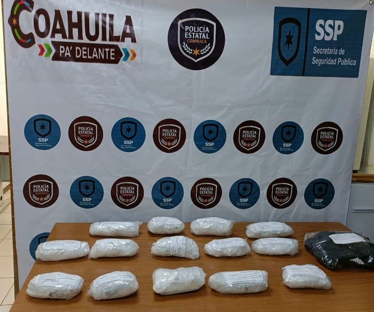 Asegura 8 kilos de cristal Policía Estatal