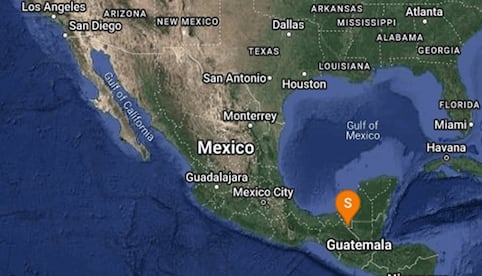 Se registra sismo de magnitud 4.4 en Tenosique, Tabasco