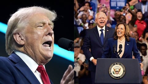 Trump señala de comunistas a Kamala Harris y a Tim Walz